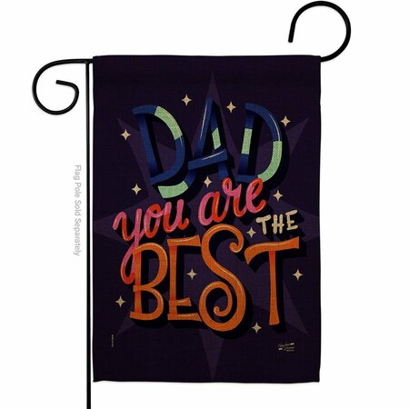 PATIO TRASERO Dad Are Best Family Father Day 13 x 18.5 in. Double-Sided Decorative Vertical Garden Flags for PA3953697